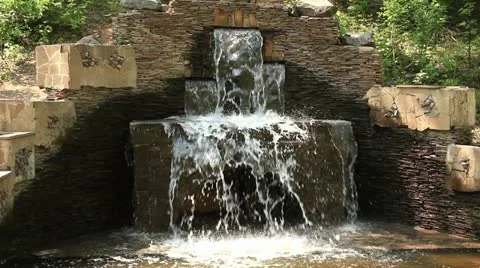Waterfall: Ornamental Waterfall Stock Footage 11007254