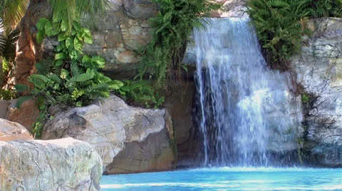 Waterfall outdoor. Stock Footage 24002546