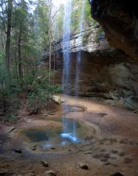 Waterfall outside Ash Cave 写真素材