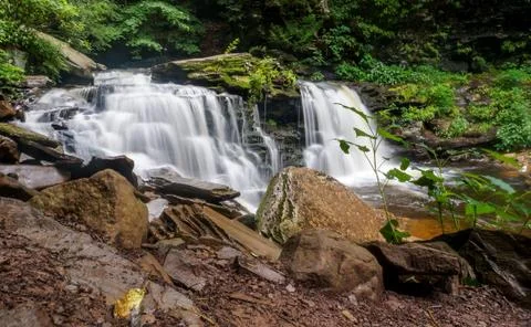 Waterfall outside Stock Photos