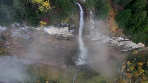 waterfall over the mountain rocks fallin... | Stock Video | Pond5