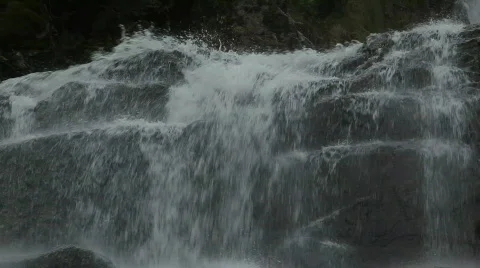 Waterfall over rocks Stock Footage 712679