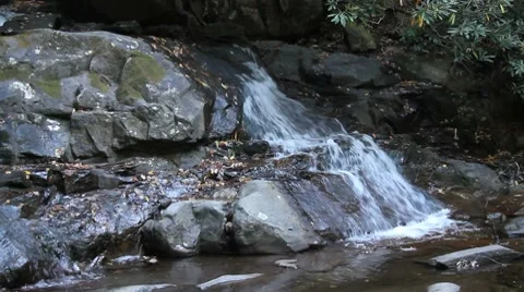 Waterfall Over Rocks Video stock 8834632