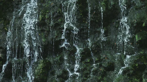 Waterfall over rocks Stock Footage