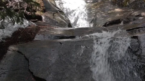 Waterfall over smooth rocks 3 Stock Footage 88006570