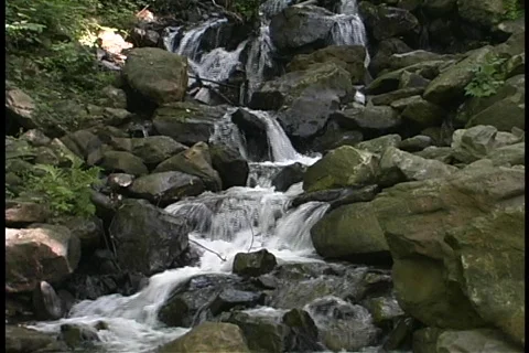 Waterfall over the top Stock Footage 140436
