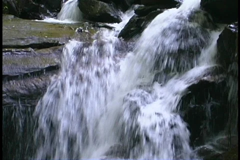 Waterfall over the top Stock Footage 140584