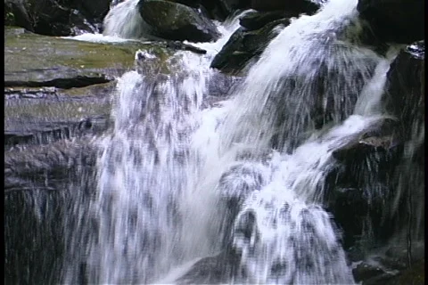 Waterfall over the top Stock Footage 140586