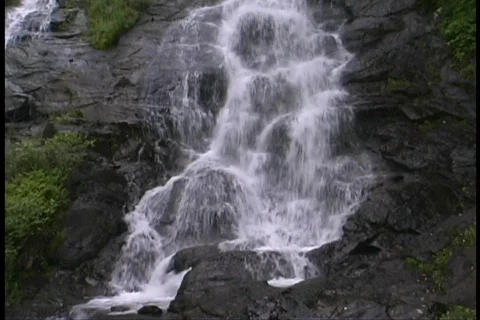 Waterfall over the top Stock Footage 140589