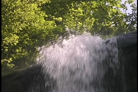 Waterfall over the top Stock Footage 140602
