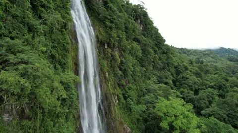 Waterfall Pan up back down Stock Footage 218397101
