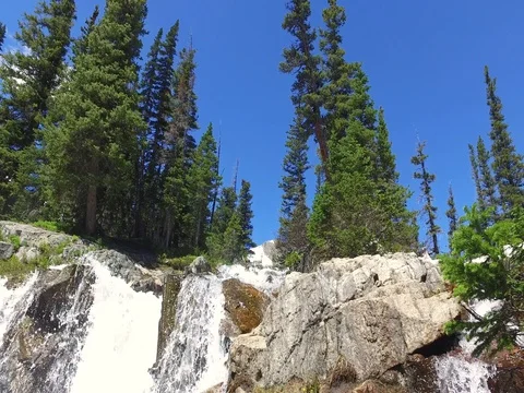 Waterfall Pan in Colorado Stock Footage 77013886