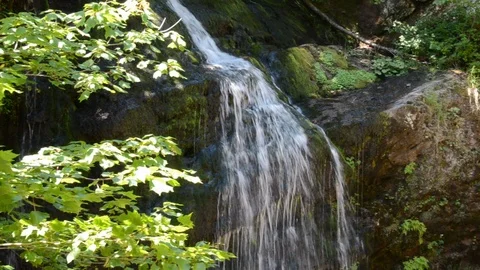 Waterfall pan down Stock Footage 105803168
