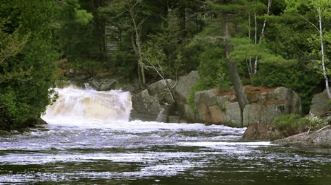 Waterfall – Pan Right and Left Stock Footage 24160194