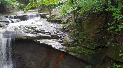 Waterfall panning right to left Stock Footage 54552089