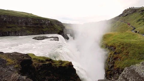 Waterfall panoramic view Stock Footage 84677741