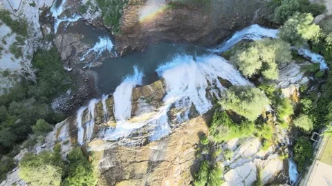Waterfall panoramic view Stock Footage 240746300
