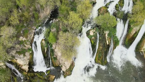 Waterfall panoramic view Stock Footage 242324758