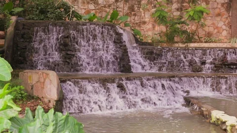 Waterfall in a park 2 Stock Footage 92552292