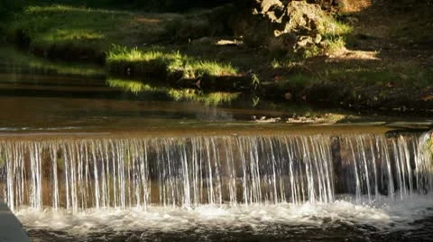 Waterfall in the park Stock Footage 8909313