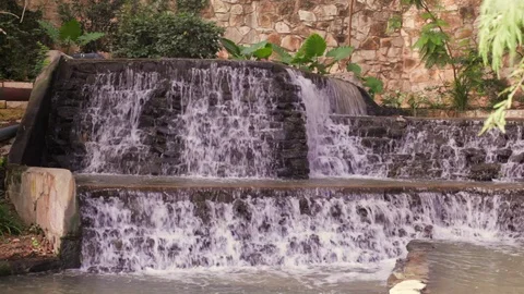 Waterfall in a park Stock Footage