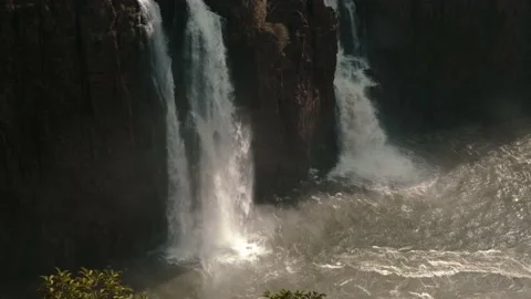 Waterfall in the park Stock Footage 138068994