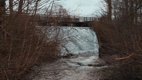 Waterfall in park Stock Footage 167668402