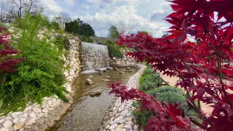 Waterfall in the park Stock Footage 196922279