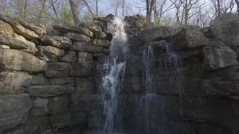 Waterfall Park Waterfall in 4K without audio. Stock-Footage 181103886