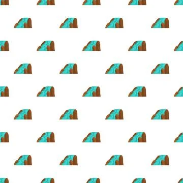 Waterfall pattern creating seamless natural water flow background Stock Illustration