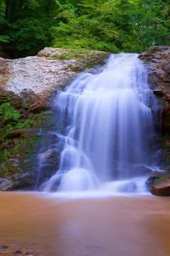 Waterfall pattern forest Stock Photos