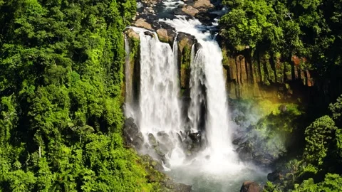 Waterfall in the Philippines. Limunsudan Falls. Stock Footage 302699875
