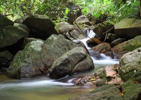 Waterfall in phuket thailand Stock Photos