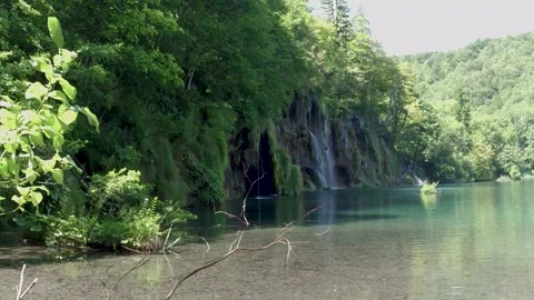 Waterfall at Plitvice Lakes Stock Footage 157650646