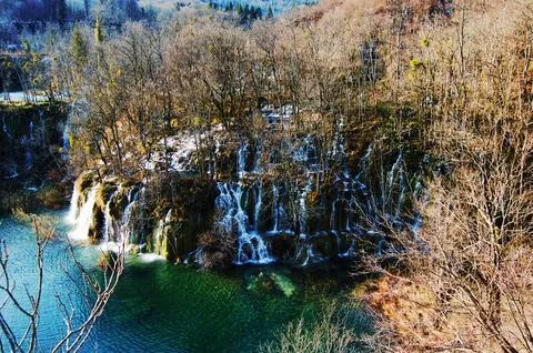 Waterfall in Plitvice Lakes Stock Photos