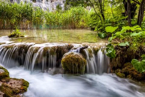 Waterfall in plitvice Stock Photos
