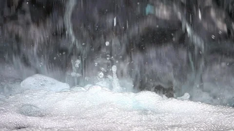 Waterfall Plunges Into River Loop Background Видео 332304551