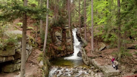 Waterfall in Poland 動画素材 129370598