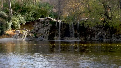 Waterfall in a pond Stock Footage 169826797