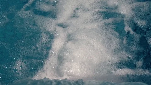 Waterfall in the pool close-up under the open sky. Stock Footage 115493417
