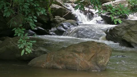 Waterfall into a Pool Video stock 11320207