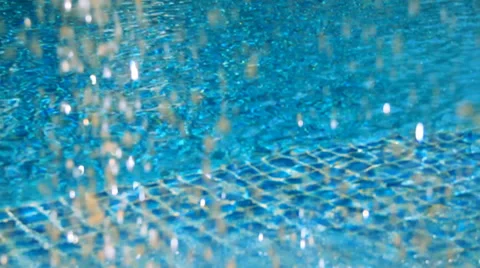 Waterfall in the pool Stock Footage 37965514