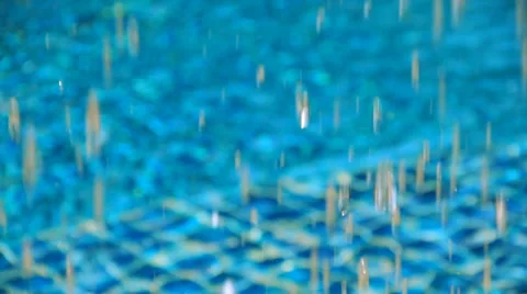 Waterfall in the pool Stock Footage 37965572