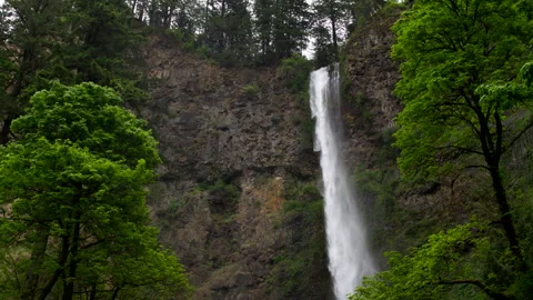 Waterfall In Portland Oregon Slow Motion 4K Video stock 307222353