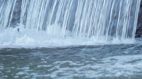 Waterfall pouring down the side Stock-Footage 135027415