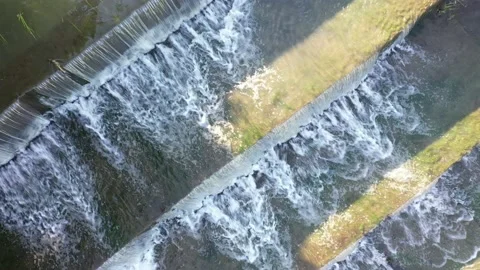 Waterfall pouring down the side Stock-Footage 135028032
