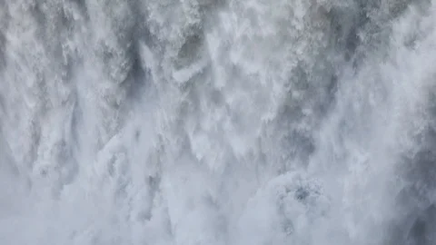 Waterfall power closeup forces of nature iceland 스톡 동영상 122313221
