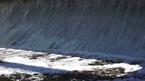 Waterfall on power station Stock Footage 62486150