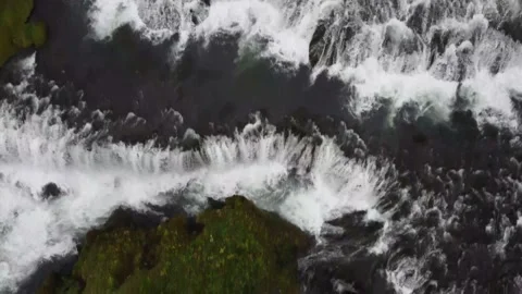 Waterfall powerful Video stock 168076175