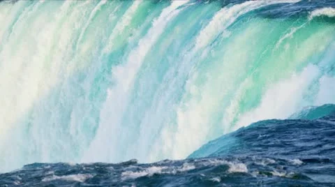 Waterfall Producing Renewable Hydroelectric Energy Stock Footage 12082372